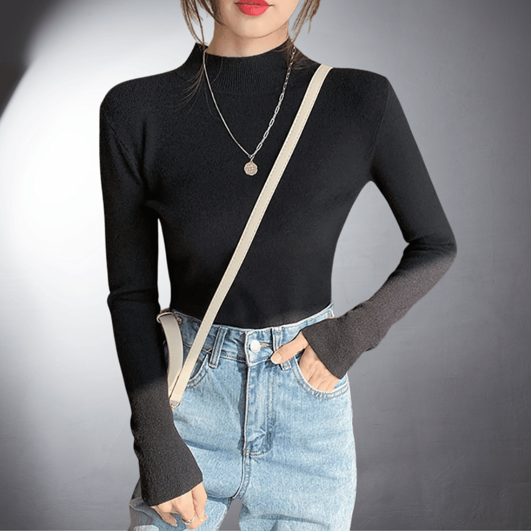 Colette™ | Pull à Col Montant en Coton Doux