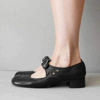 Denisa – Sandales orthopédiques en cuir à talon bloc