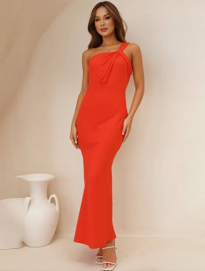 ELEVA – Satin Maxi Dress