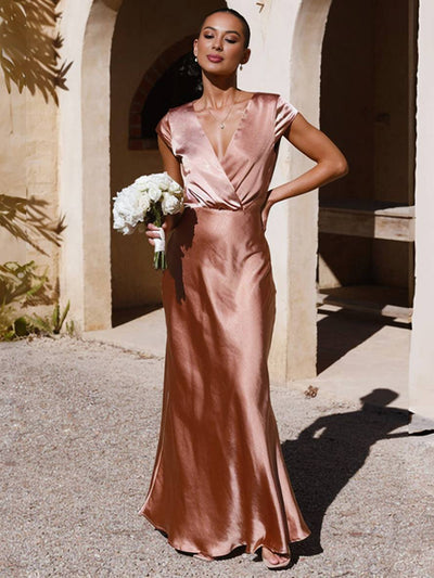LORINA – Robe sirène en satin