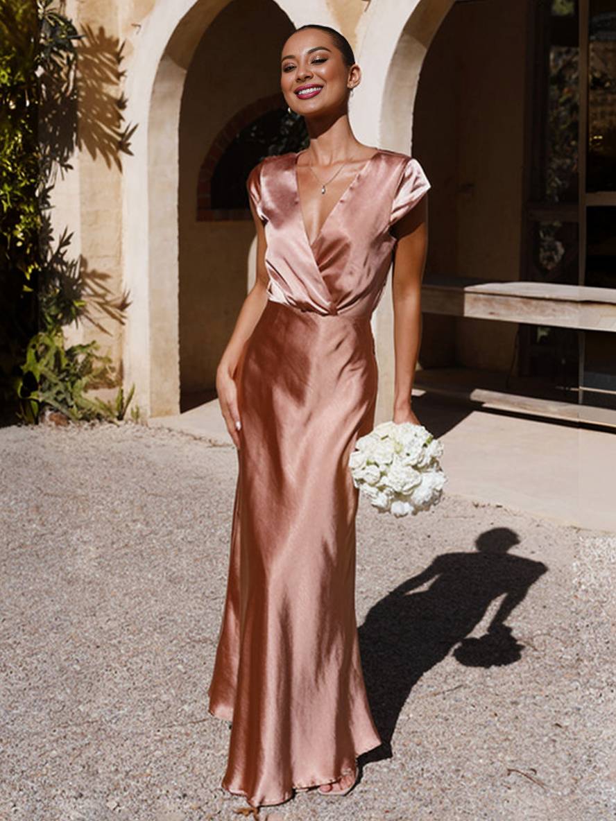 LORINA – Robe sirène en satin