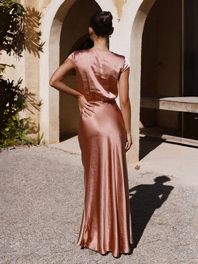 LORINA – Robe sirène en satin