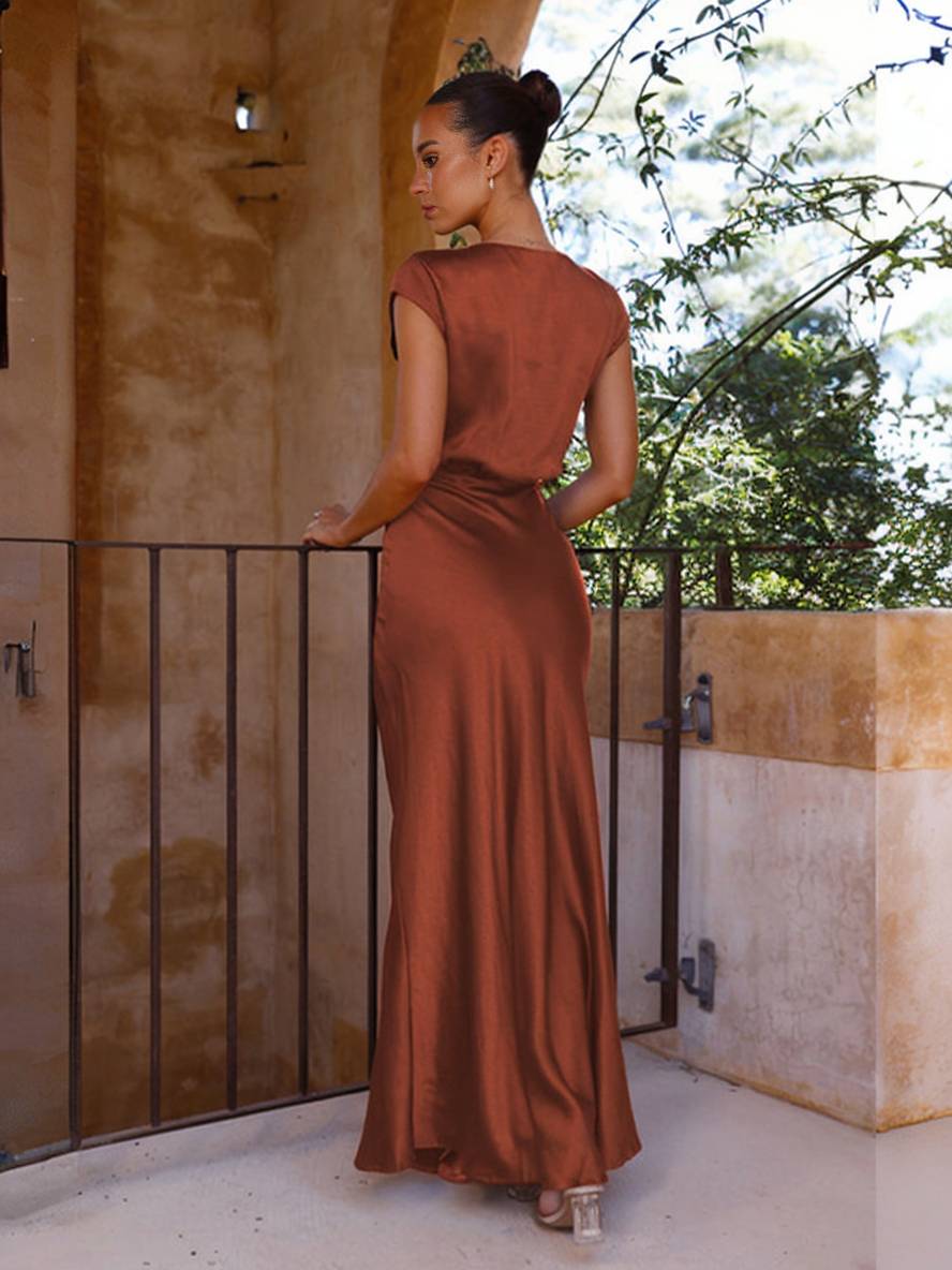 LORINA – Robe sirène en satin