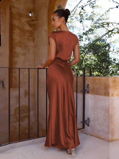 LORINA – Robe sirène en satin