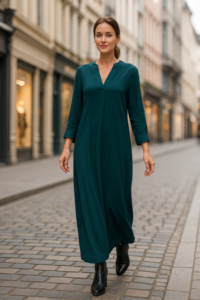 Élégance Urbaine™ – Robe Maxi à Poches Chic et Confortable