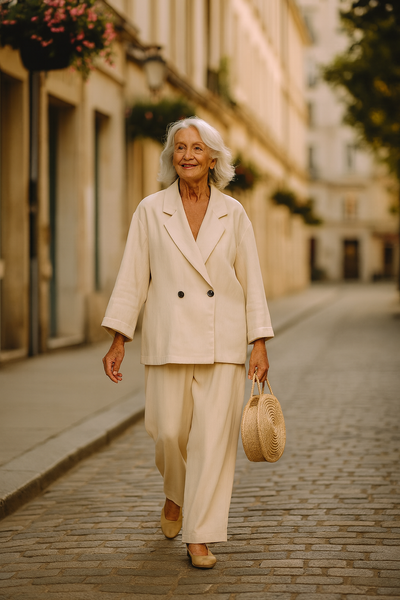 Ensemble d’Automne Zaraéa™ – Veste Plissée Élégante & Pantalon Décontracté