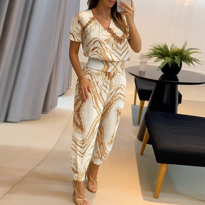 Isabeau™ - Set Chic et Moderne Blouse & Pantalon