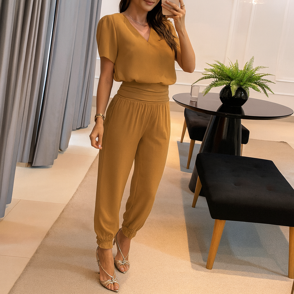 Isabeau™ - Set Chic et Moderne Blouse & Pantalon