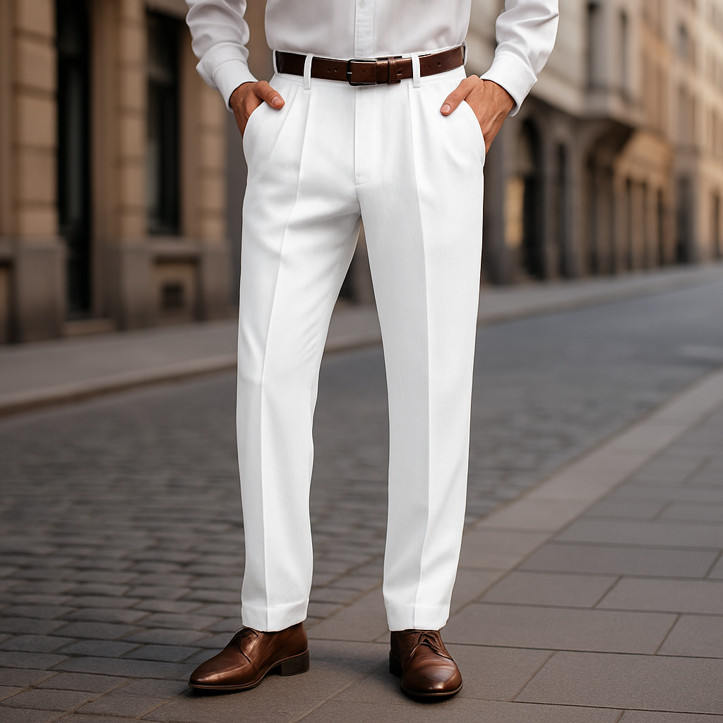 Elios™ – Pantalon intemporel en lin mélangé pour homme | Confort & Élégance