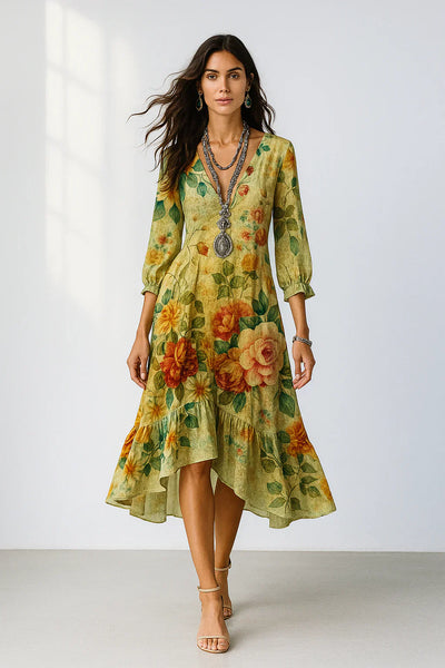Élowen™ – Robe Maxi Bohème Fleurie et Légère