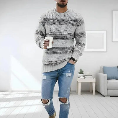 Darien – Pull Rayé en Maille Épaisse