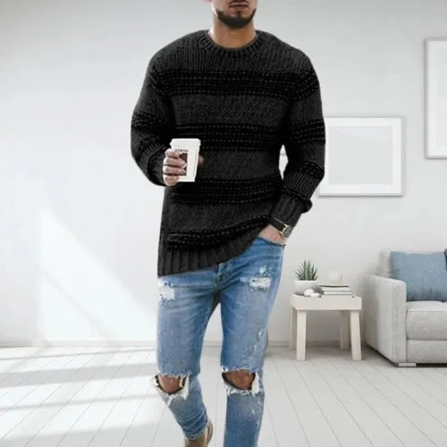 Darien – Pull Rayé en Maille Épaisse