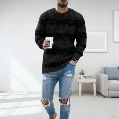 Darien – Pull Rayé en Maille Épaisse