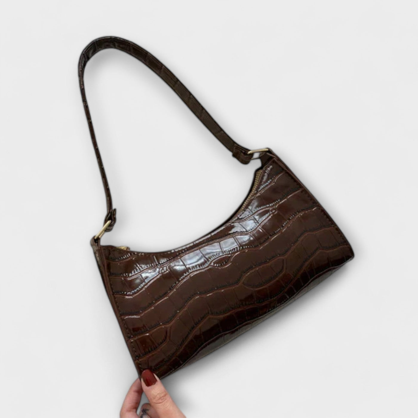 Melina | Sac en cuir brillant