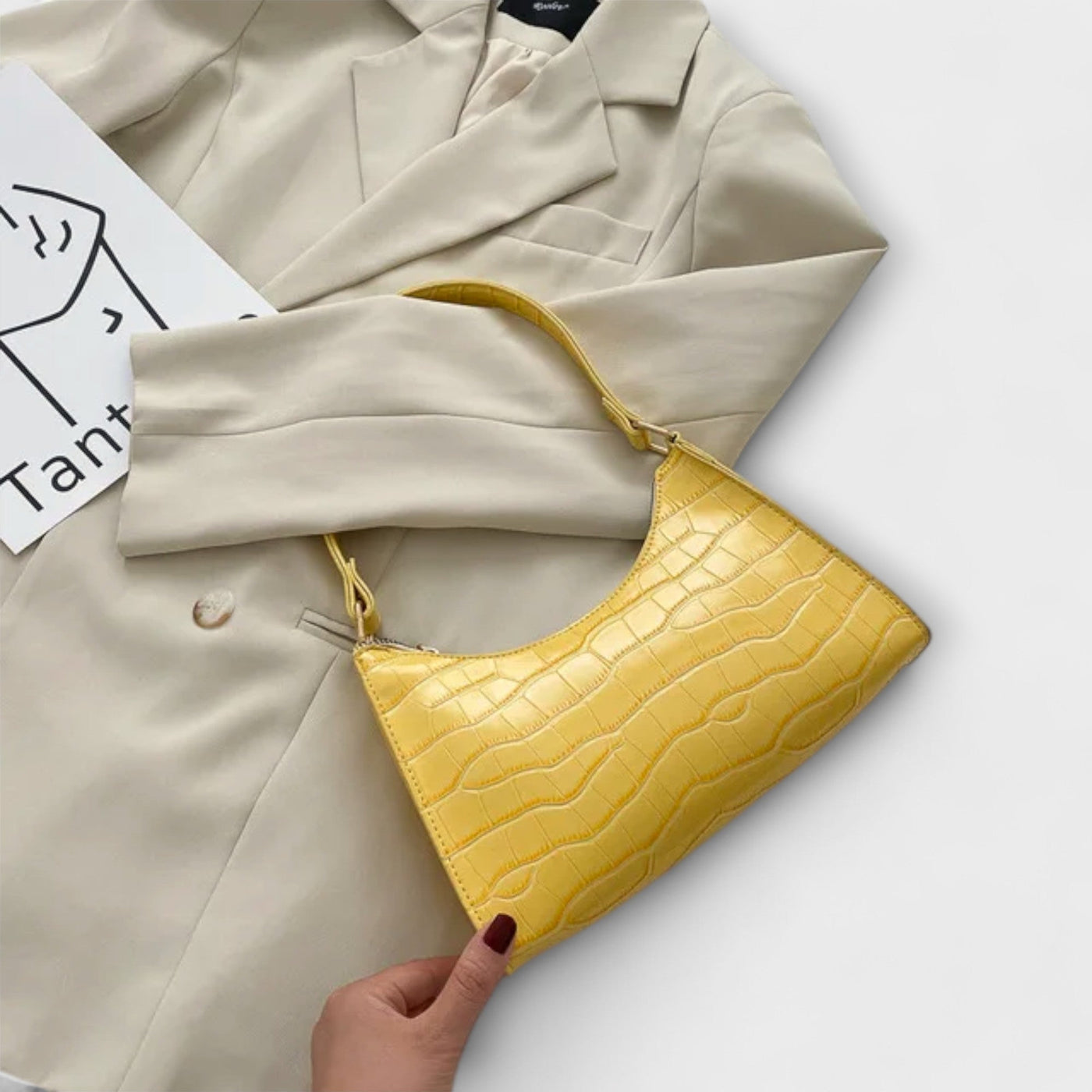Melina | Sac en cuir brillant