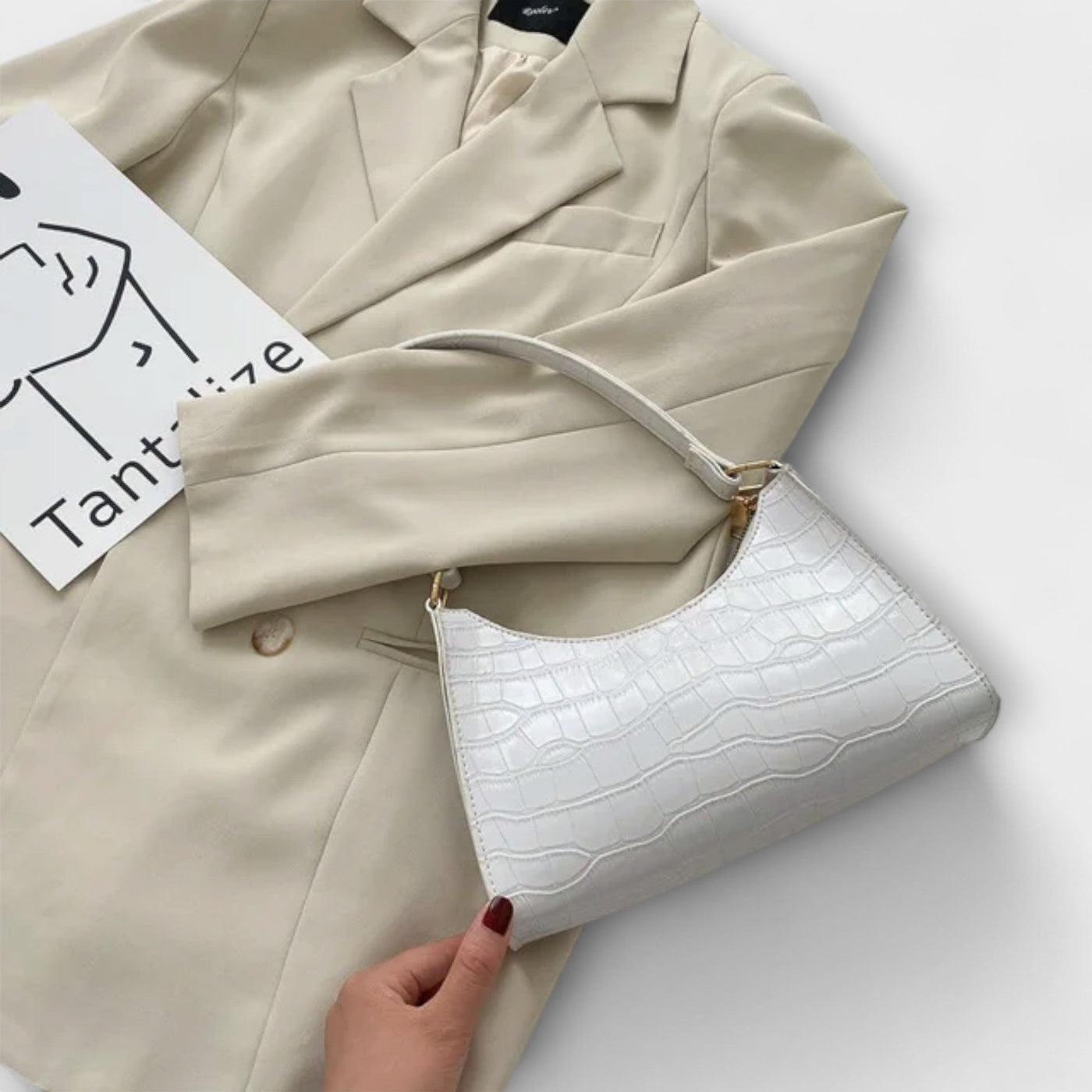 Melina | Sac en cuir brillant