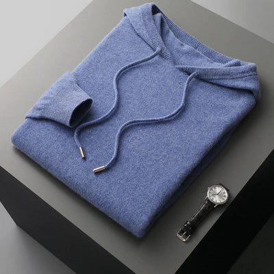 Laurent™ | PULL À CAPUCHE 100% CACHEMIRE