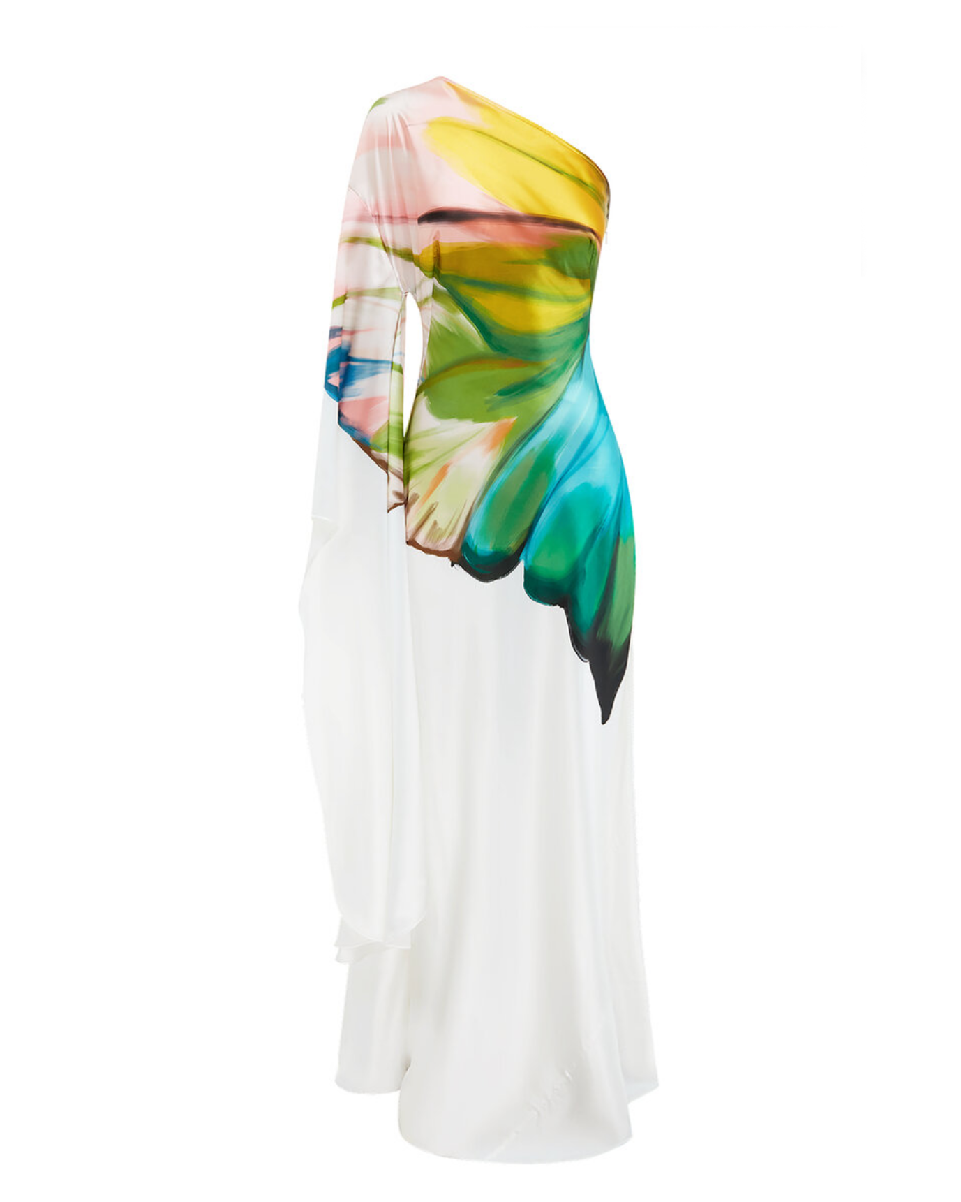 Florentine – Robe Crème Peinte à la Main