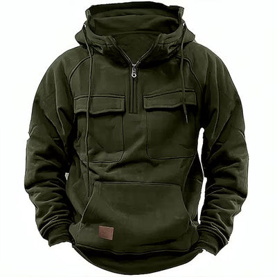 Xavier - Hoodie d'hiver confortable avec fermeture éclair