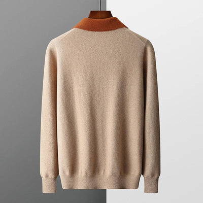 Laurent™ | POLO 100% CACHEMIRE ZIPPÉ