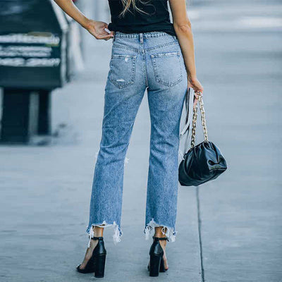 Giada – Jean usé à bords francs