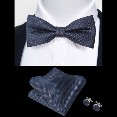 Ensemble Nœud Papillon Homme – Pochette & Boutons de Manchette Élegants