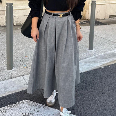 Isabella – Jupe longue plissée taille haute