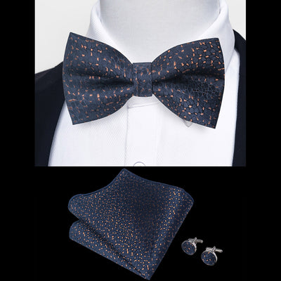 Ensemble Nœud Papillon Homme – Pochette & Boutons de Manchette Élegants