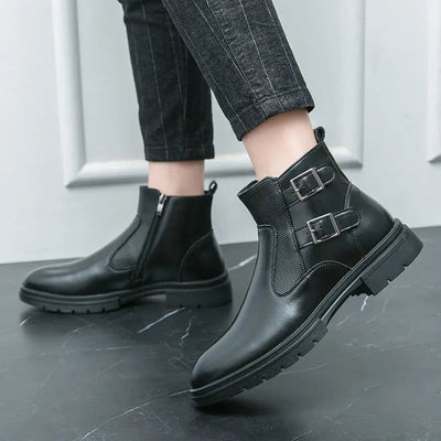 Bottes martini en cuir véritable pour hommes