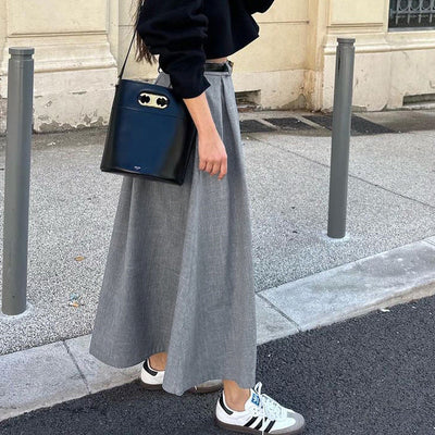 Isabella – Jupe longue plissée taille haute