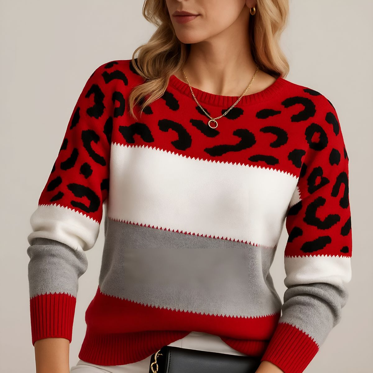 Paula™ | Pull Décontracté à Imprimé Léopard