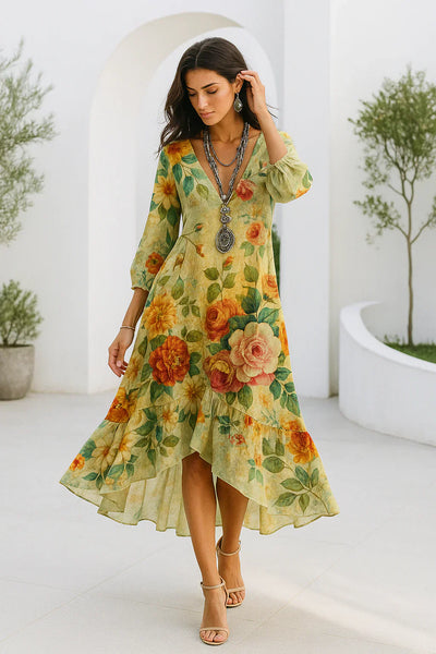 Élowen™ – Robe Maxi Bohème Fleurie et Légère