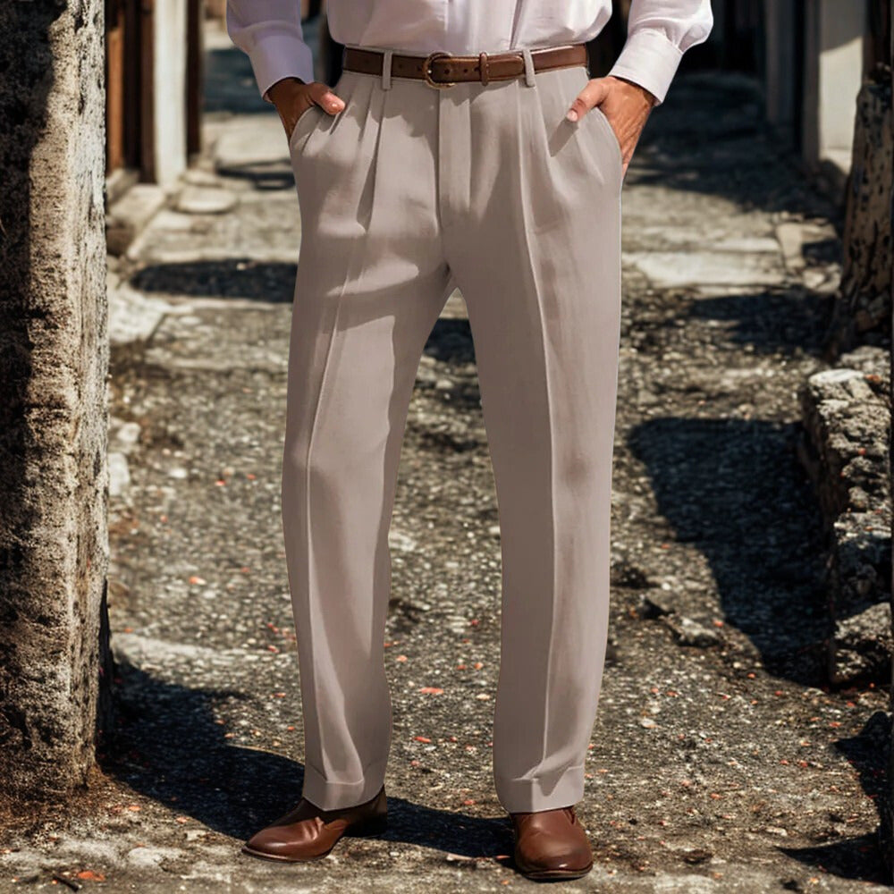 Elios™ – Pantalon intemporel en lin mélangé pour homme | Confort & Élégance
