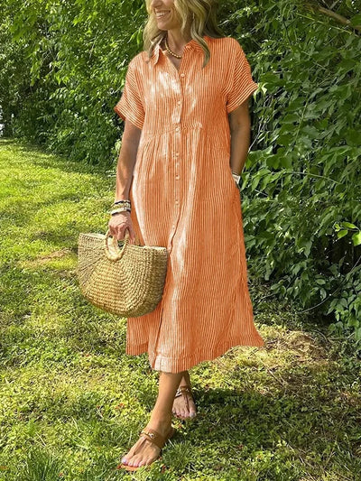 Soraya – Robe Maxi d’Été en Coton