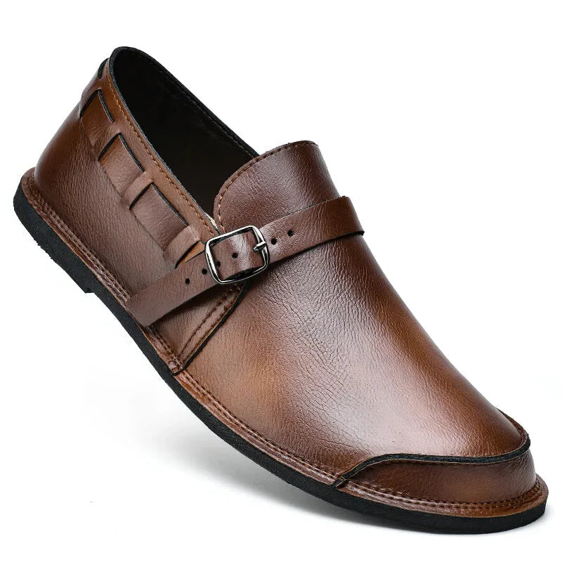 Lorenzo Vitale Mocassins en Cuir avec Boucle