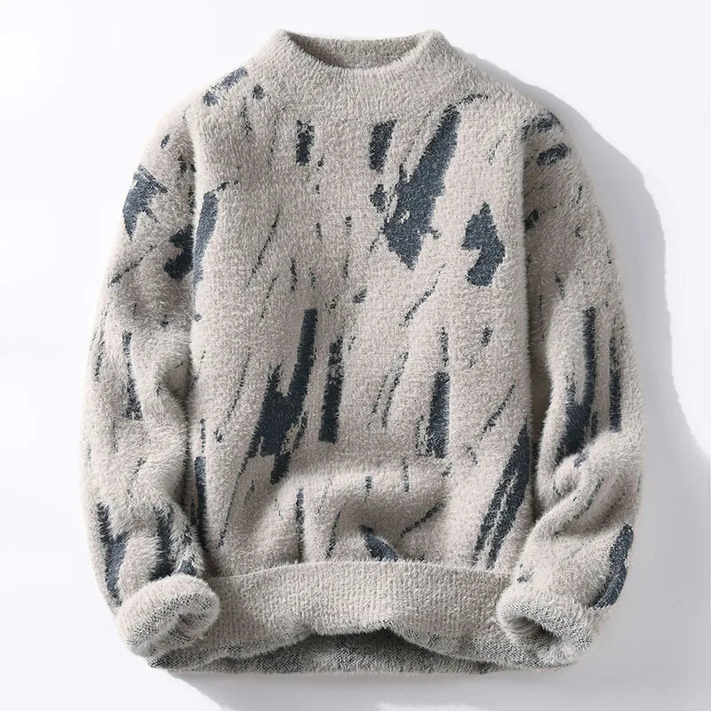 Clément - Pull en tricot doux et abstrait