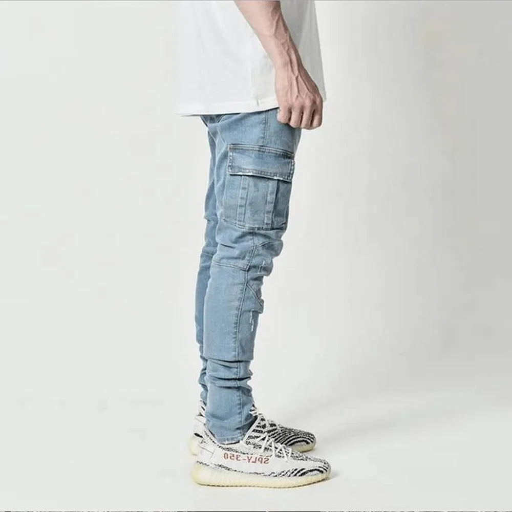 Mondriaan - Jeans élastiques avec poches multiples