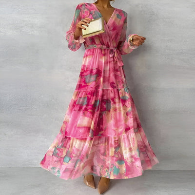 Nerithyssa – Robe Élégante à Motifs Floraux