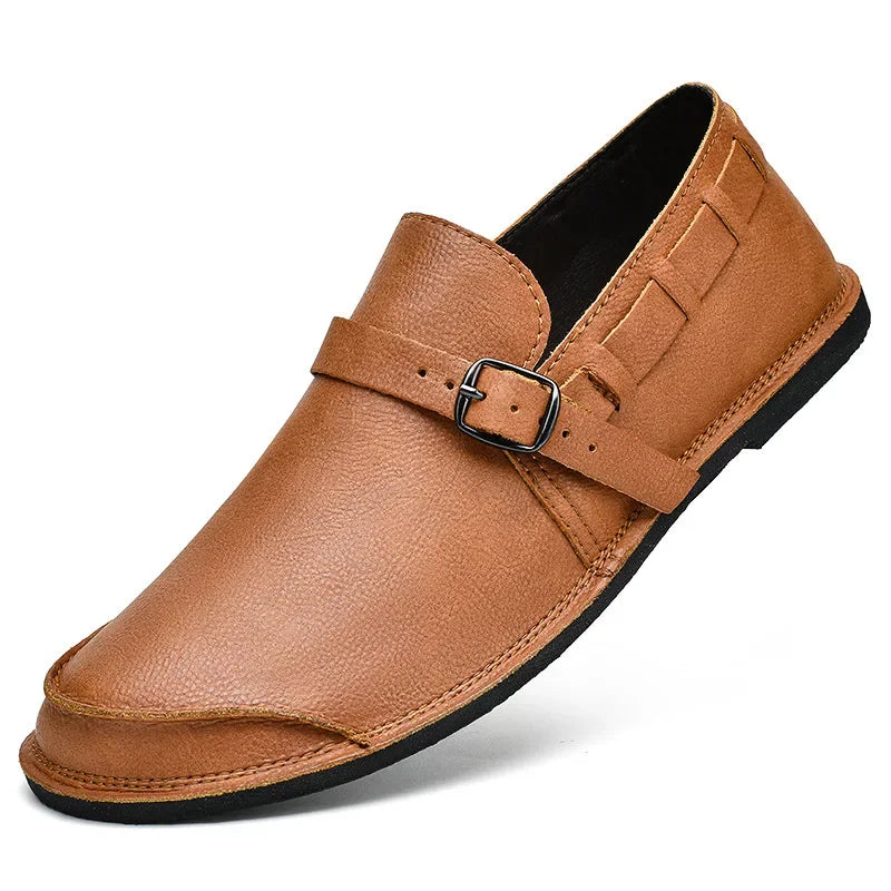 Lorenzo Vitale Mocassins en Cuir avec Boucle