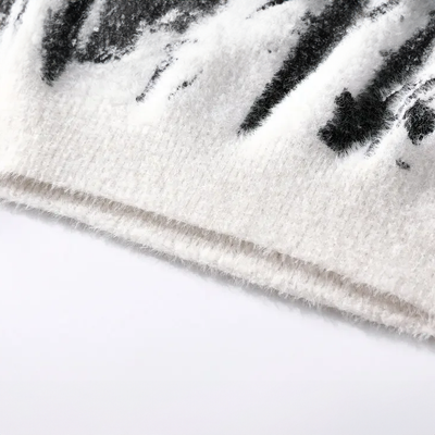 Clément - Pull en tricot doux et abstrait