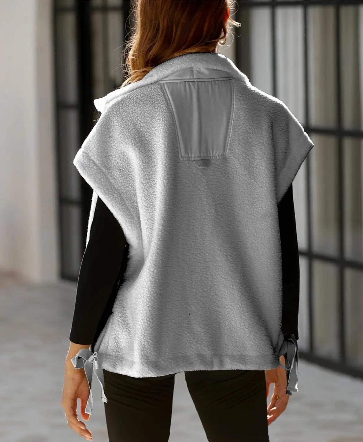 Clémence™ – Gilet sans manches en sherpa pour femme | Douceur & Chaleur Élégante