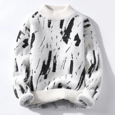 Clément - Pull en tricot doux et abstrait