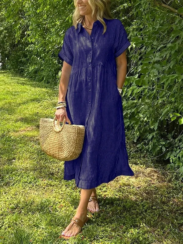 Soraya – Robe Maxi d’Été en Coton