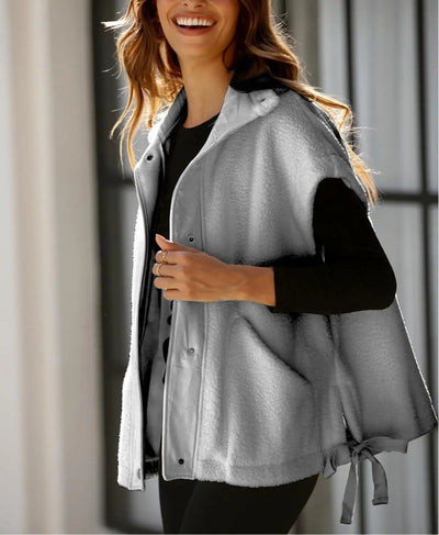 Clémence™ – Gilet sans manches en sherpa pour femme | Douceur & Chaleur Élégante