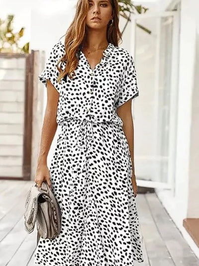 Savanna – Robe Fluide Boutonnée au Style Naturel