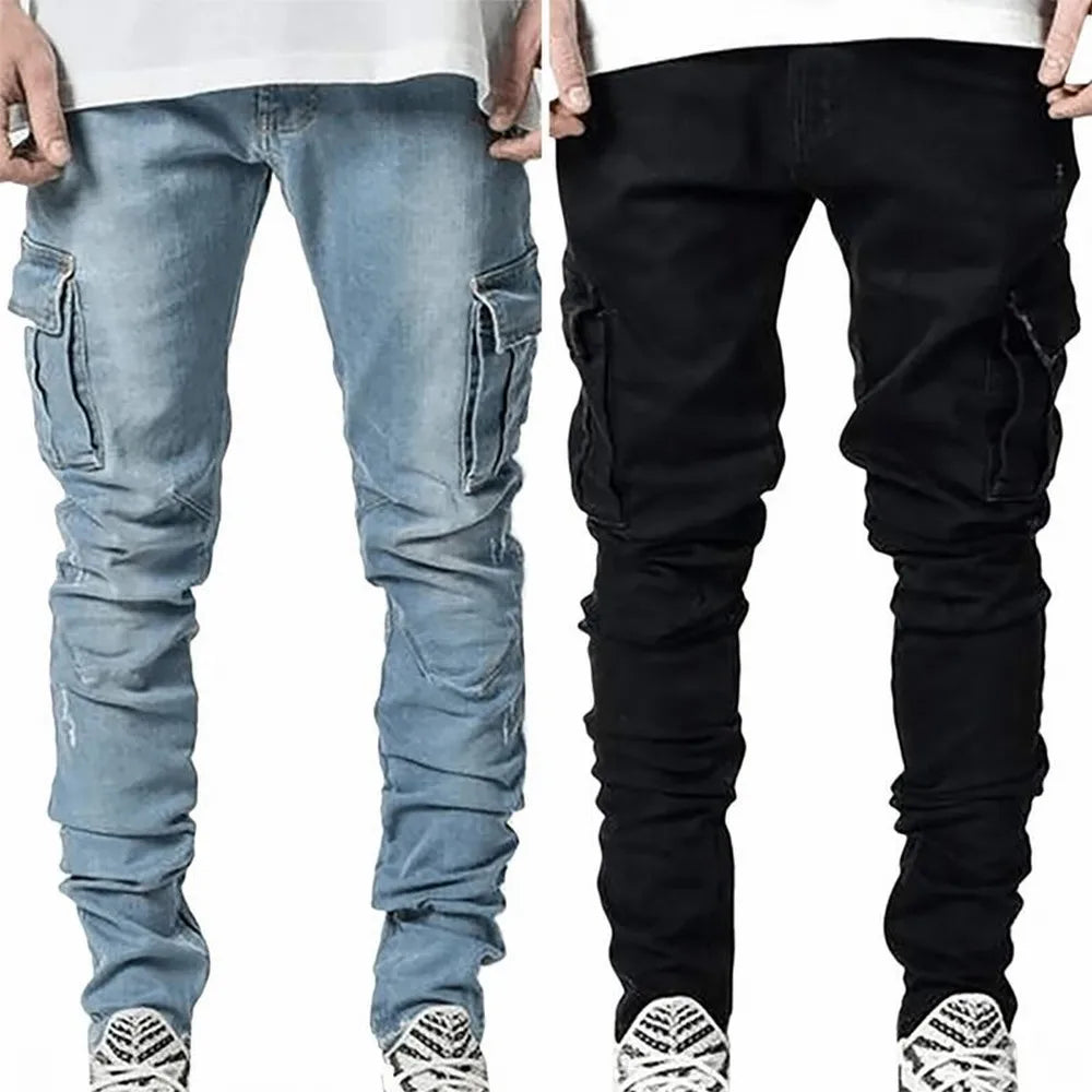 Mondriaan - Jeans élastiques avec poches multiples