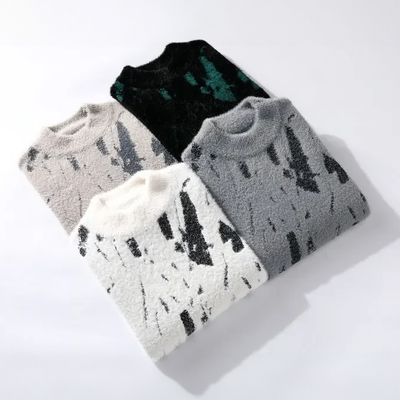 Clément - Pull en tricot doux et abstrait