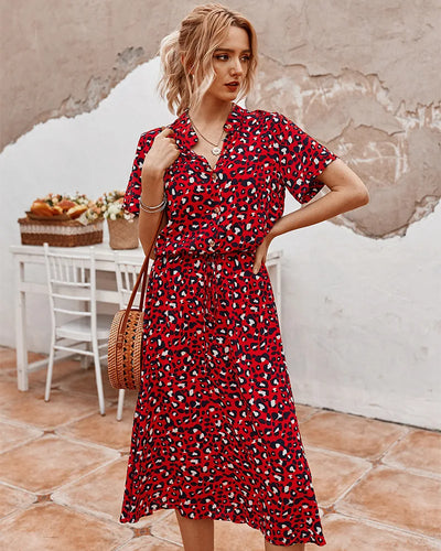 Savanna – Robe Fluide Boutonnée au Style Naturel