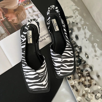 Lidia™ | Sandales slingback à bout carré