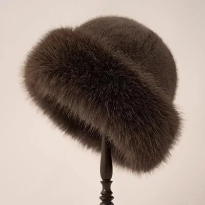 Bonnet en Fourrure Luxe Ember